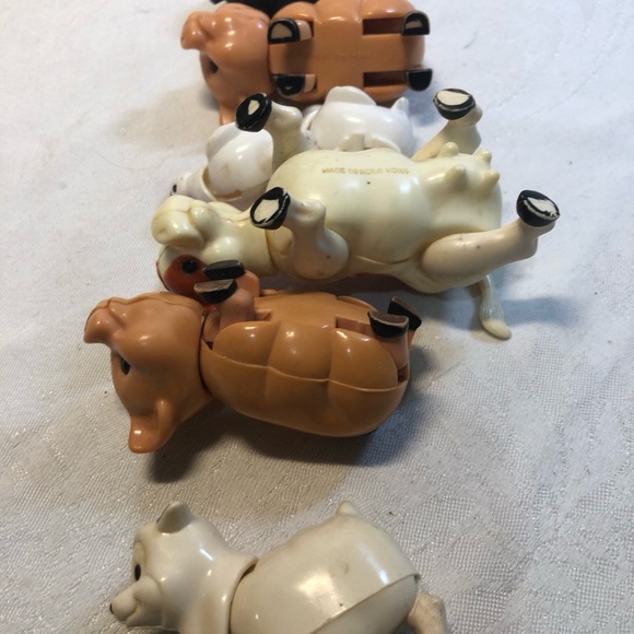 Lot of Vintage Fisher-Price Farm Animals Pigs, Cow, Hens & Sheep - Picture 9 of 9